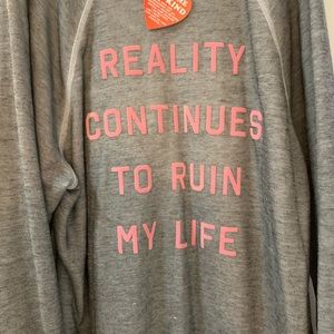 NWT 2 WILDFOX SZ MED SWEATSHIRT “ REALITY ..”